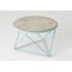 Table Basse Ronde 60 Cm Turquoise Bleu Achat Vente Table Basse