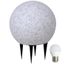 DEL Lampe Solaire Jardin Sphère en Plastique 20 cm avec piquet Solaire Boule Lampe de jardin