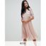Robe plissée beige clearance