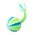 Bijou Piercing Nombril Bioflex Beach Ball Bleu - Vert VotrePiercing - 1.6 x 10 x 5 x 8 mm-0