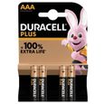 4 Piles alcalines Plus 100% LR03/AAA (1,5V) DURACELL-0
