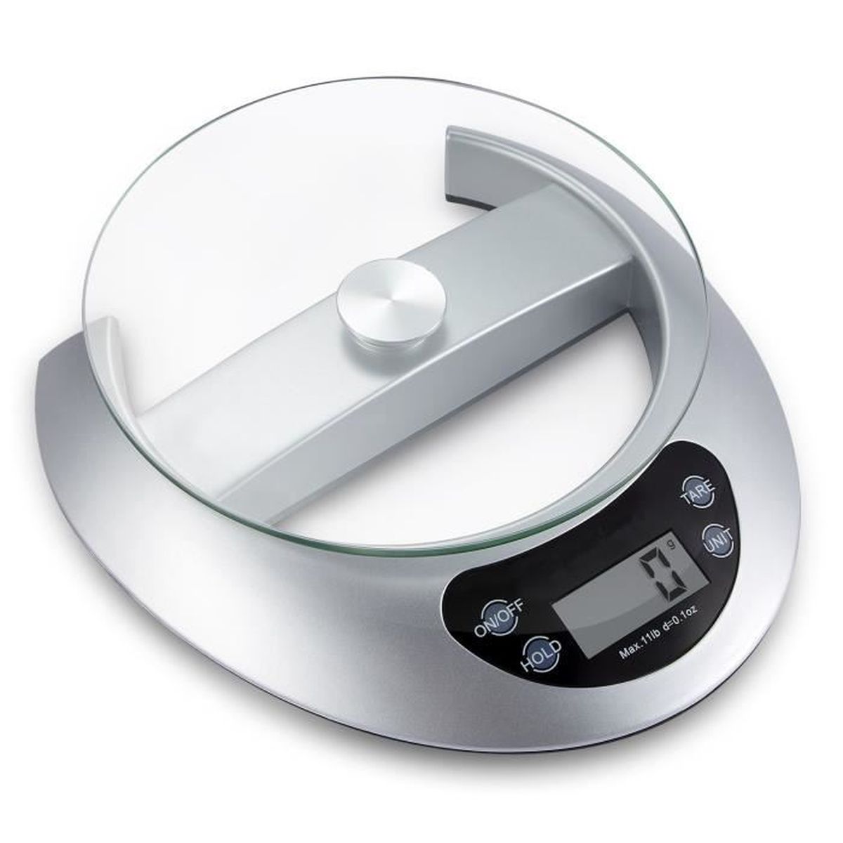 0.1g Mini Num/érique Cuisine /Échelle Multifonction Alimentaire Balance de Cuisine en Acier Inoxydable avec LCD Affichage pour Cuisson Cuisine /Él/égant Argent Noir