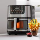 BLEOSAN Friteuse à air sans huile 12L Air Fryer 2000W avec Fenêtre Transparente et Éclairage Intégré Écran Tactile LED Lavable