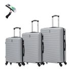 CELIMS FRANCE Set de Valise 3 Pièces | Valise CELIMS Week-end | Cabine + Moyenne + Grande | Roues 360 | Cadenas | Gris