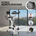 HOMEFITNESSCODE Vélo d'appartement Pliable - HOME FITNESS CODE - Résistance réglables - Entraînement Gym - Blanc et Noir