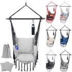 Chaise Hamac - MIADOMODO - Gris Clair - Max 150kg - Coussins Amovibles - Intérieur/Extérieur