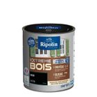 RIPOLIN Peinture Bois Satin Haute Protection 10 ans qui Protège et Magnifie vos Bois - Noir