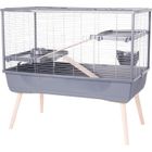 Cage rongeur surélevée - Zolux - Néolife - 2 étages pour lapin - 99 x 54 x 92 cm - Gris