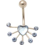 Piercing Nombril Grossesse Bioflex 14G - Anneau Plastique Transparent, Barre 38mm Adjustable (Lot 5 Styles)