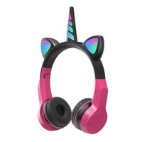 Écouteurs bluetooth 5.2 pour enfants,casque d'écoute musique stéréo vec Support de micro carte TF/AUX cadeau pour garçons et filles
