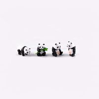 statue de panda,Ornement de panda mignon,Figurines Miniatures,Gadgets de jardinage paysager,pour Les Gâteaux,la Maison,4pcs
