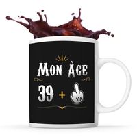 Mug anniversaire 40 ans | Tasse café humour sarcasme drôle pour cadeau original imprimé en France