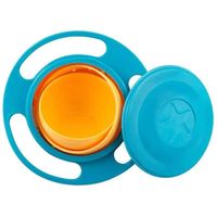 Assiettes et bols DMZK - Anti-renversement - Bol Rotatif - Bleu - Pour bébé de 6 mois et plus