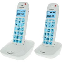 Téléphone Logicom Confort 250 - Duo de téléphones fixes avec grandes touches et fonction mains libres