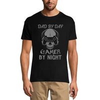 Homme Tee-Shirt Père De Famille Le Jour Joueur La Nuit – Dad By Day Gamer By Night - Matching – T-Shirt Vintage Noir