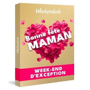 COFFRET SÉJOUR Weekendesk - Coffret cadeau- Bonne fête Maman ! Week-end d'exception - 1 nuit pour 2 en hôtel 4* à 5* avec PDJ, dîner et spa.