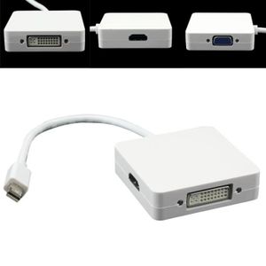ADAPTATEUR AUDIO-VIDÉO  3 en 1 Mini Displayport DP à HDMI Adaptateur DVI V