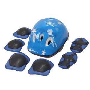 DÉCORATION DE VÉLO Bleu - Casque de vélo 7 en 1 pour enfants, équipement de protection pour garçons et filles, cyclisme, équitat