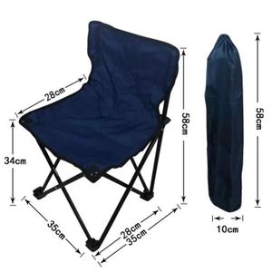 CHAISE DE CAMPING Taille 2 bleu foncé - Chaise Pliante Portable Ultr