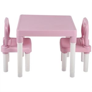 Liberty House Toys Table dactivit/és et 2/ chaises 2/ en 1 Rouge//Blanc en Plastique