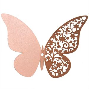 25pcs Autocollant Mural Papillon Amovible Style Miroir D/écoration pour Maison