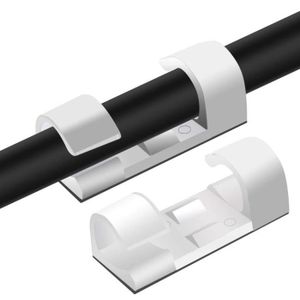 Rusoz Clips Cable Adhesif,6 Pièces Support De Câble Blancs