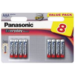 PILES Pile Alcaline Panasonic LR03 AAA EVERYDAY POWER - blister de 8