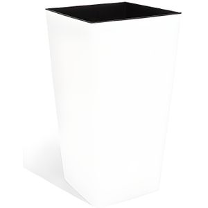 JARDINIÈRE - BAC A FLEUR Pot de fleur en plastique carré - Blanc - 62 cm de