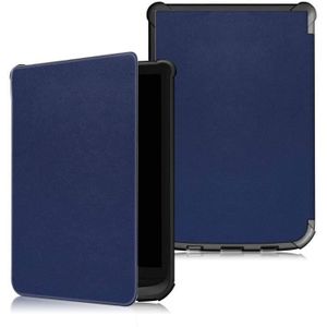 Housse de Protection en Cuir PU 1pc pour Pocketbook Touch Lux 3 Ruby Red pour Pocketbook 614 Plus 615//624//625//626 ereader-Bleu