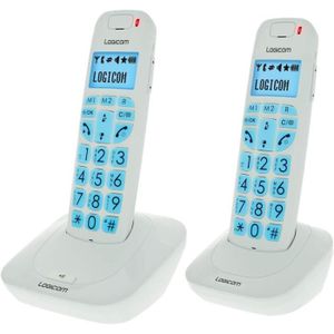 Téléphone fixe Téléphone Logicom Confort 250 - Duo de téléphones 
