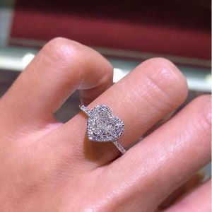 Fashion Femmes Superbe Cristal Saphir Or Platine Anneau Mariage Set Taille 6-9