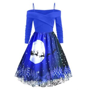 Robe De Soiree De Noel Pour Femme Grande Taille Bleu Bleu Achat Vente Robe Cdiscount