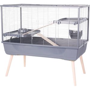 CAGE Cage grillagée lapin et rongeur sur pieds NeoLife 100 L - Zolux Gris