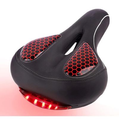 Selle De Vélo Ultra Confortable YOUNGDO – Gel Mémoire, Double Ressort, Feu Arrière LED, Housse Pluie – Vélo Ville, VTT, Femme & Homme