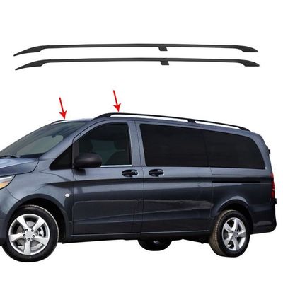 Barres De Toit Aluminium 3 Pièces Pour Mercedes Vito W639 (2003-2010) - Gris, Charge 75 Kg Dynamique - Pour Coffre, Porte-vélos, Skis - 9