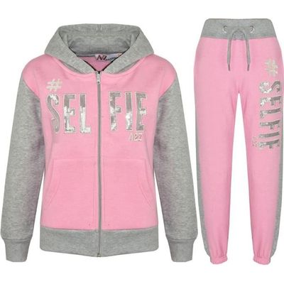Survêtement Enfant Garçon Fille 3-14 Ans - Ensemble Sweat Capuche + Pantalon Jogging Sport Automne Hiver