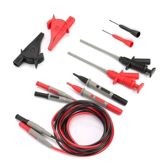 HANDSKIT Kit De Sondes Multimètre 22 En 1 - Câbles Test électrique Avec Pinces Crocodile & Fiches Banane