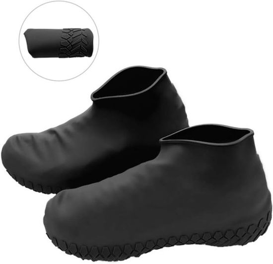Paire De Surchaussures Silicone Imperméables Réutilisables - Taille Unique 5-10, Antidérapantes