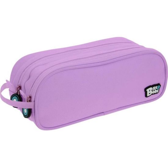 Trousse Scolaire Double Compartiment – Vert – 24,5x9,5 Cm – Collection Bits & Bobs Grafoplás – Poignées Caoutchouc - 3