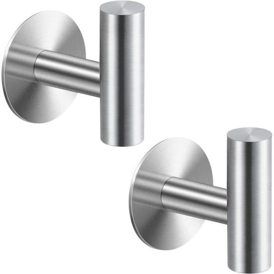 Crochet Adhésif Mural – 5 Pcs En Inox - Porte Serviette Salle De Bain
