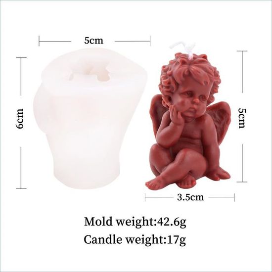 Moule Silicone Maison De Noël Réutilisable - Pour Bougies, Plâtre - DIY Déco - 16,7x10cm - Blanc - Kit Créatif