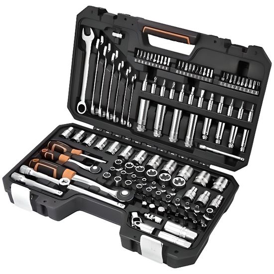 Coffret A Douille Pro Magnusson 128 Pieces Vanadium Avec Clefs