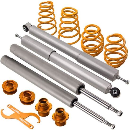 Kit Suspensions Coilovers Réglables MaXpeedingrods Pour BMW 3 Série E46 (1998-2005) - Hauteur Et Amortissement Réglables