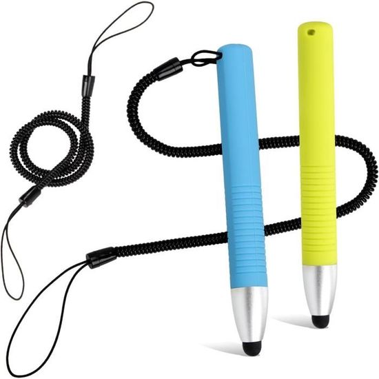 Stylet Capacitif Double Pointe Pour écrans Tactiles - Compatible Smartphone/tablette - Inclus 12 Embouts De Rechange