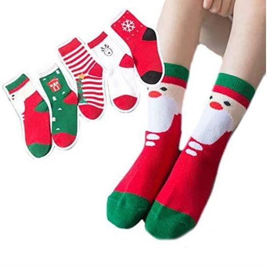4 Paires Chaussettes Bébé Bigqin Hiver Épaisses Antidérapantes - Motifs Animaux