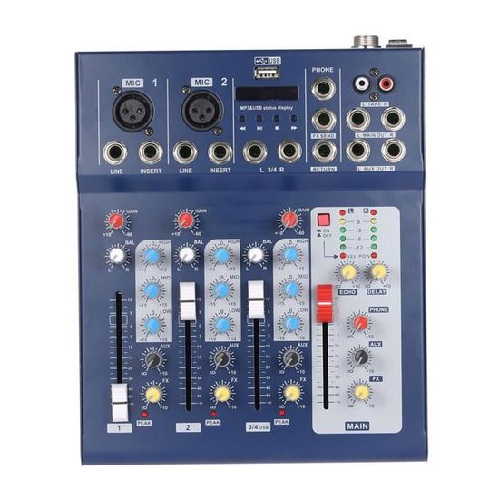 Console de mixage Audio numérique TM4 à 4 canaux, ... – Grandado