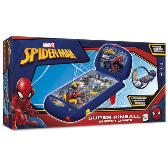 Flipper Spider-Man - IMC TOYS - Pour Enfant - Effets Sonores et Lumineux - Rouge et Bleu