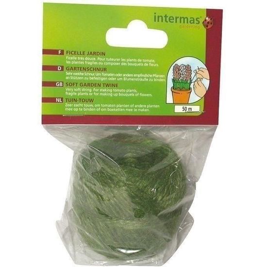 AHAD Ficelle Jardin Polypropylène Vert 200 M – Corde Robuste Naturelle Pour Plantes, Emballage & Travaux Manuels