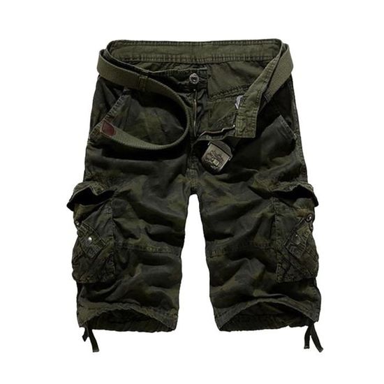 Shorts Cargo Vintage Pour Homme - 100% Coton, Multi-poches, Coupe Confortable été Et Loisirs - 10