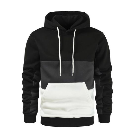 Sweat à Capuche Polaire Homme Hiver – Chaud, Avec Poches Kangourou